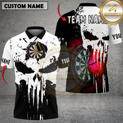 Maxcorners Darts Punisher Flame Multicolor Customized Name, Team Name 3D Shirts