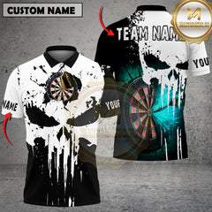 Maxcorners Darts Punisher Flame Multicolor Customized Name, Team Name 3D Shirts