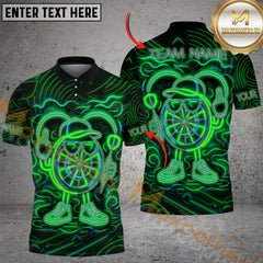 Maxcorners Darts Neon Dartboard Champion Multicolor Customized Name, Team Name 3D Shirts