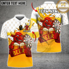 Maxcorners Darts Cheers Bull Beer Multicolor Customized Name, Team Name 3D Shirts