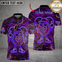 Maxcorners Darts Neon Glow Thrower Multicolor Customized Name Team Name 3D Shirts