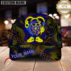 Maxcorners Darts Neon Dartboard Champion Multicolor Option Personalized Name 3D Cap