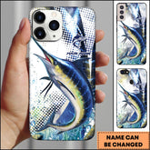 Maxcorners Marlin Fishing Water Sport Jersey Personalized Name Phone Case
