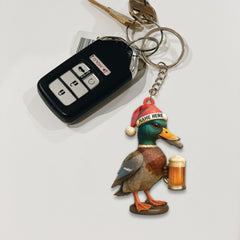 Maxcorners Personalized Mallard Duck Christmas Acrylic Ornament Custom Name Holiday Decor for Hunters & Nature Lovers LM0110