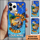 Maxcorners Darts Shark Cartoon Summer Beach Team Name Personalized 3D Phone Case