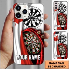 Maxcorners Darts Canadian Flag Double Dartboard Style Personalized Name 3D Phone Case
