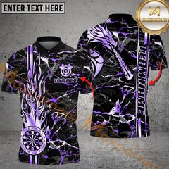 Maxcorners Darts Flame Golden Multicolor Personalized Name, Team Name 3D Shirt