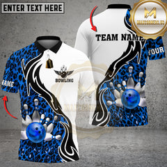 Maxcorners Bowling Flame Motion Design Multicolor Customized Name, Team Name 3D Shirts