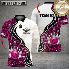 Maxcorners Bowling Flame Motion Design Multicolor Customized Name, Team Name 3D Shirts