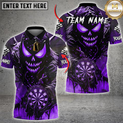 Maxcorners Darts Flame Skull Dartboard Multicolor Customized Name, Team Name 3D Shirts