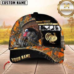 Maxcorners Premium Hunting Orange Camouflage 3D Full Print Cap Best Gift For Hunter (Deer/Turkey/Elk/Racoon/Moose/Duck)