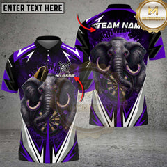 Maxcorners Darts Elephant Dartboard Multicolor Customized Name, Team Name 3D Shirts