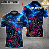 Maxcorners Darts Neon Crazy Bear Multicolor Personalized 3D Shirt