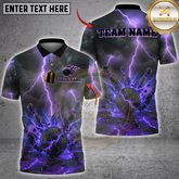 Maxcorners Bowling Exploding Ball & Lightning Multicolor Customized Name, Team Name 3D Shirts