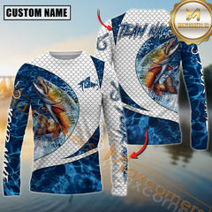 Maxcorners Trout Fishing Blue Wave Dynamic Sport Jersey Personalized Name, Team Name 3D All Over Printed Clothes