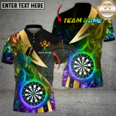 Maxcorners Dartboard Colorful Smoke Multicolor Options Personalized Name, Team Name 3D Shirt (4 Colors)