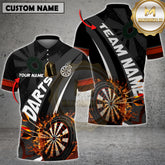 Maxcorners Darts Fiery Dartboard Explosion Multicolor Options Personalized Name, Team Name 3D Shirt (4 Colors)