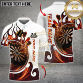 Maxcorners White Fire Dartboard Multicolor Options Personalized Name, Team Name 3D Shirt (4 Colors)