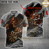 Maxcorners Dartboard Flames Multicolor Options Personalized Name, Team Name 3D Shirt (4 Colors)