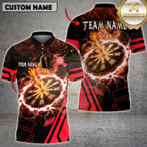 Maxcorners Darts Fiery Dartboard Explosion Multicolor Options Personalized Name, Team Name 3D Shirt (4 Colors)