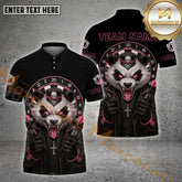 Maxcorners Darts Shirt – Gothic Panda with Skull Hat Style, Multicolor Options Personalized Name, Team Name 3D Shirt (4 Colors)