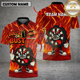 Maxcorners Darts Shirt Devil Cartoon Dartboard Bullseye Multicolor Options Personalized Name, Team Name 3D Shirt (4 Colors)