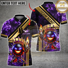 Personalized Bowling Jersey – Bowling Ball King Graphic, Multicolor 3D Shirt for Men & Women