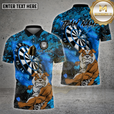 Maxcorners Darts Bulldog Warrior Style Multicolor Options Personalized Name, Team Name 3D Shirt (4 Colors)