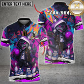 Maxcorners Bowling Shirt Street Wolf Graffiti Urban Style Multioptions Personalized Name, Team Name Unisex 3D Shirt (4 Colors)