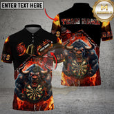 Maxcorners Darts Shirt Fire Bull Arena Multicolor Options Personalized Name, Team Name Unisex 3D Shirt (4 Colors)
