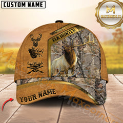 Maxcorners Golden Line Premium Pattern Hunting Personalized Name 3D Cap (Multioption)