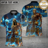 Maxcorners Bowling Mummy Lightning Golden Ball Multicolor Options Personalized Name, Team Name 3D Shirt (4 Colors)