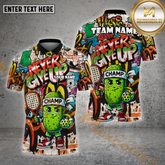 Maxcorners Pickleball Shirt Never Give Up Graffiti Fighter Style Multicolor Options Personalized Name, Team Name 3D Shirt (4 Colors)