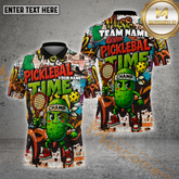 Maxcorners Pickleball Shirt Pickleball Time Graffiti Champ Style Multicolor Options Personalized Name, Team Name 3D Shirt (4 Colors)