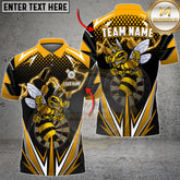 Maxcorners Darts Shirt Yellow Hornet Power Multicolor Options Personalized Name, Team Name Unisex 3D Shirt (4 Colors)