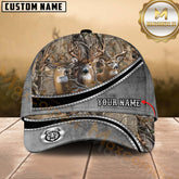 Maxcorners Hunting Deer Trio Forest Camo Multicolor Options Personalized Name 3D Cap