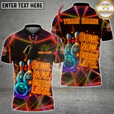 Maxcorners Neon Bowling Now Beers Later Funny Quote Multicolor Options Personalized Name, Team Name 3D Shirt (4 Colors)
