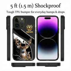 Maxcorners Bowling Purple Lightning Panda Boss Personalized Name Phone Case