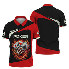 Maxcorners Custom Poker Four Of A Kind Aces On Fire T-Shirt, Poker Shirts, Gift For Poker PlayersLM1009