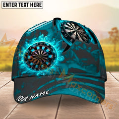 Maxcorners Darts Wall of Flame Multicolor Option Personalized Name 3D Cap