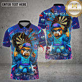 Maxcorners Darts Shirt Graffiti Bulldog Gang Style Multioptions Personalized Name, Team Name Unisex 3D Shirt (4 Colors)
