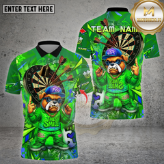 Maxcorners Darts Shirt Graffiti Bulldog Gang Style Multioptions Personalized Name, Team Name Unisex 3D Shirt (4 Colors)