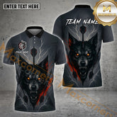 Maxcorners Darts Dark Wolf Lightning Strike Multicolor Options Personalized Name, Team Name 3D Shirt (4 Colors)