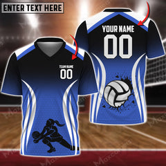 Maxcorners Volleyball Color Options Personalized 3D V-neck T-Shirt