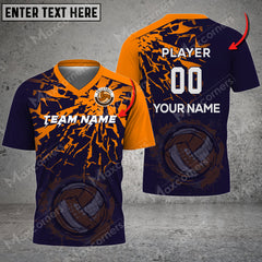 Maxcorners Volleyball Color Options V-neck T-Shirt