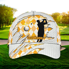 Maxcorners 3D Classic Cap Golf 03 Personalized Name Cap LM0402