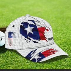 Maxcorners 3D Classic Cap Golf 04 Personalized Name Cap LM0402