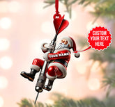 Maxcorners Personalized Dart Board Santa Ornament, Christmas Gift For Dart Lovers, Funny Santa Christmas Ornament