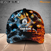 Maxcorners Billiard Lover Personalized Name 3D Over Printed Cap