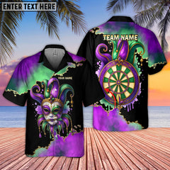 Maxcorners Darts Mardi Gras Mask Personalized Name 3D Unisex Shirt